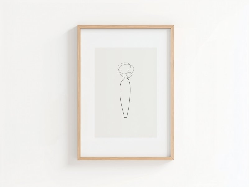 The Form art print, minimalist line art figure, contemporary wall art by The Nomad Archive