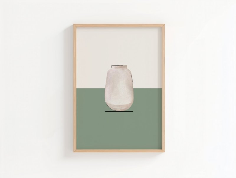 The Vessel art print, minimalist line art vase illustration, wall art by The Nomad Archive